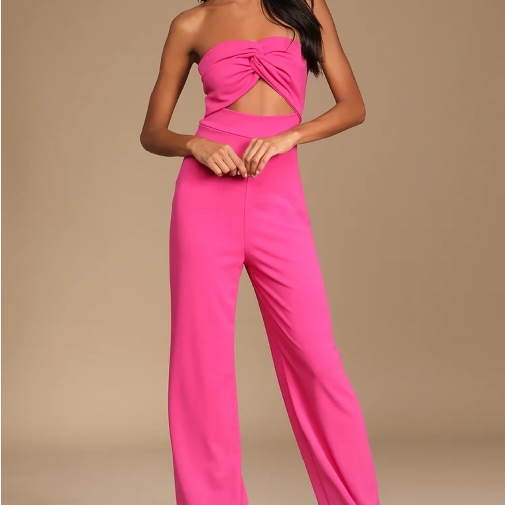 NWT Strapless pink jumpsuit